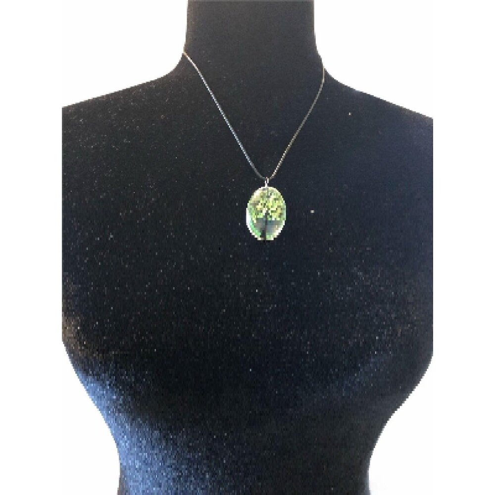 Creative Lifelike 7 Colors Tree of Life Oval Shape Pendant Necklace NWOT - Picture 2 of 4